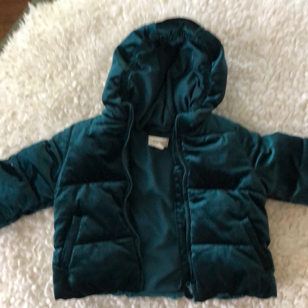 2T velvet puffer winter jacket